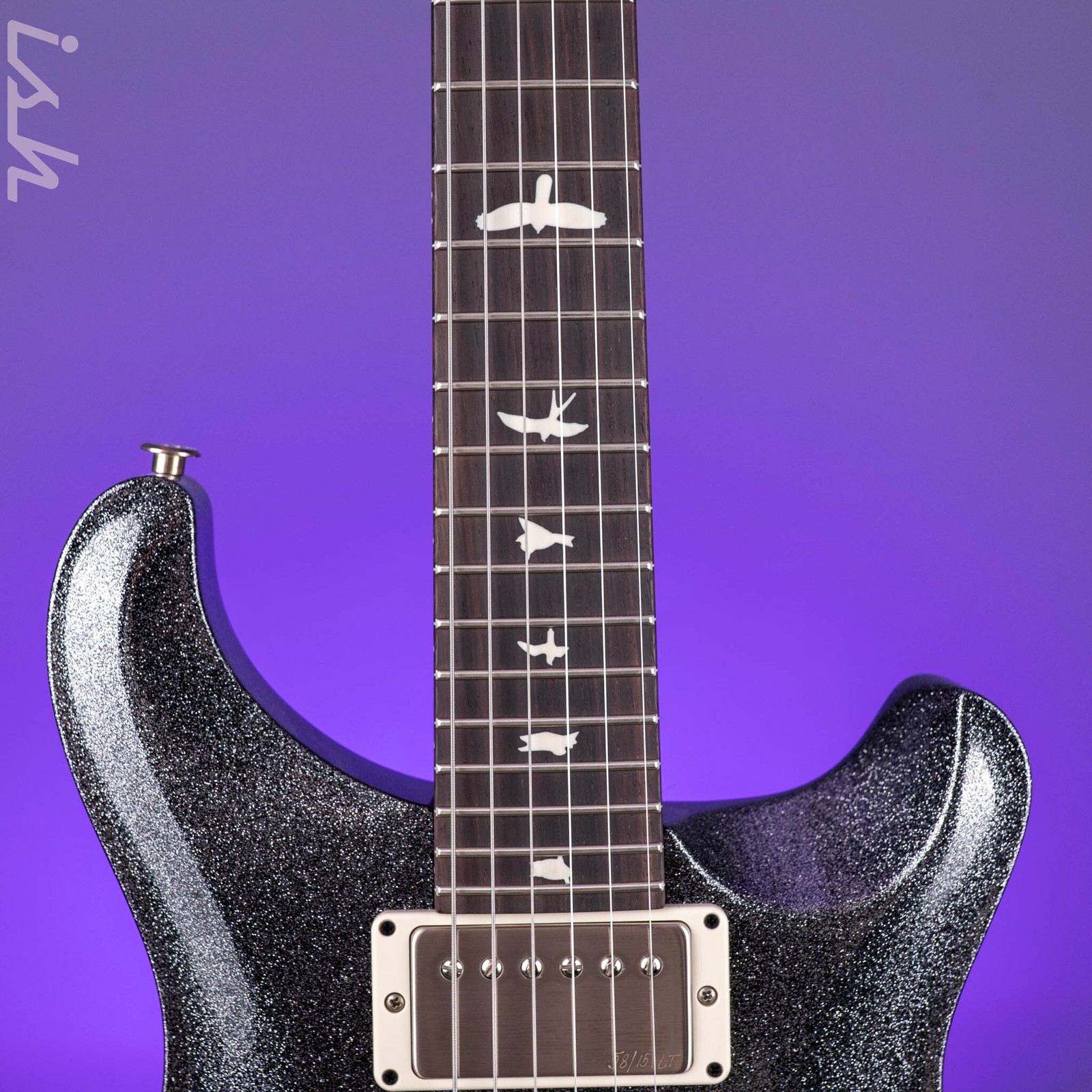 PRS CE 24 Silver Holoflake Sprayer’s Choice w/ Black Satin Neck