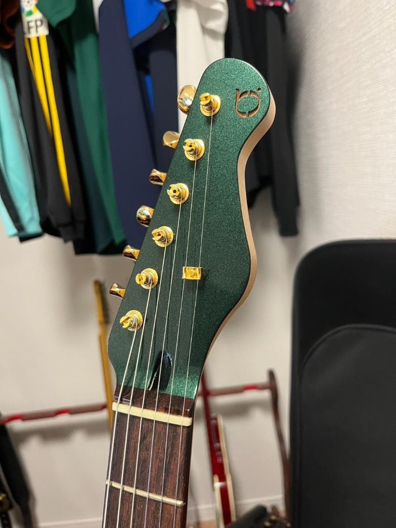 Electric Guitar Black Smoker STD SIGMA JM Alder Body Maple Neck Green Japan Made