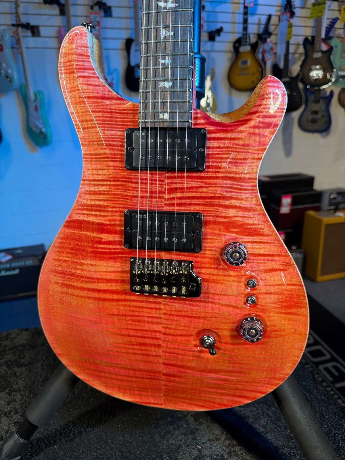 PRS Limited Custom 24-08 Stained Neck – Private Stock Salmon #539, Ziricote