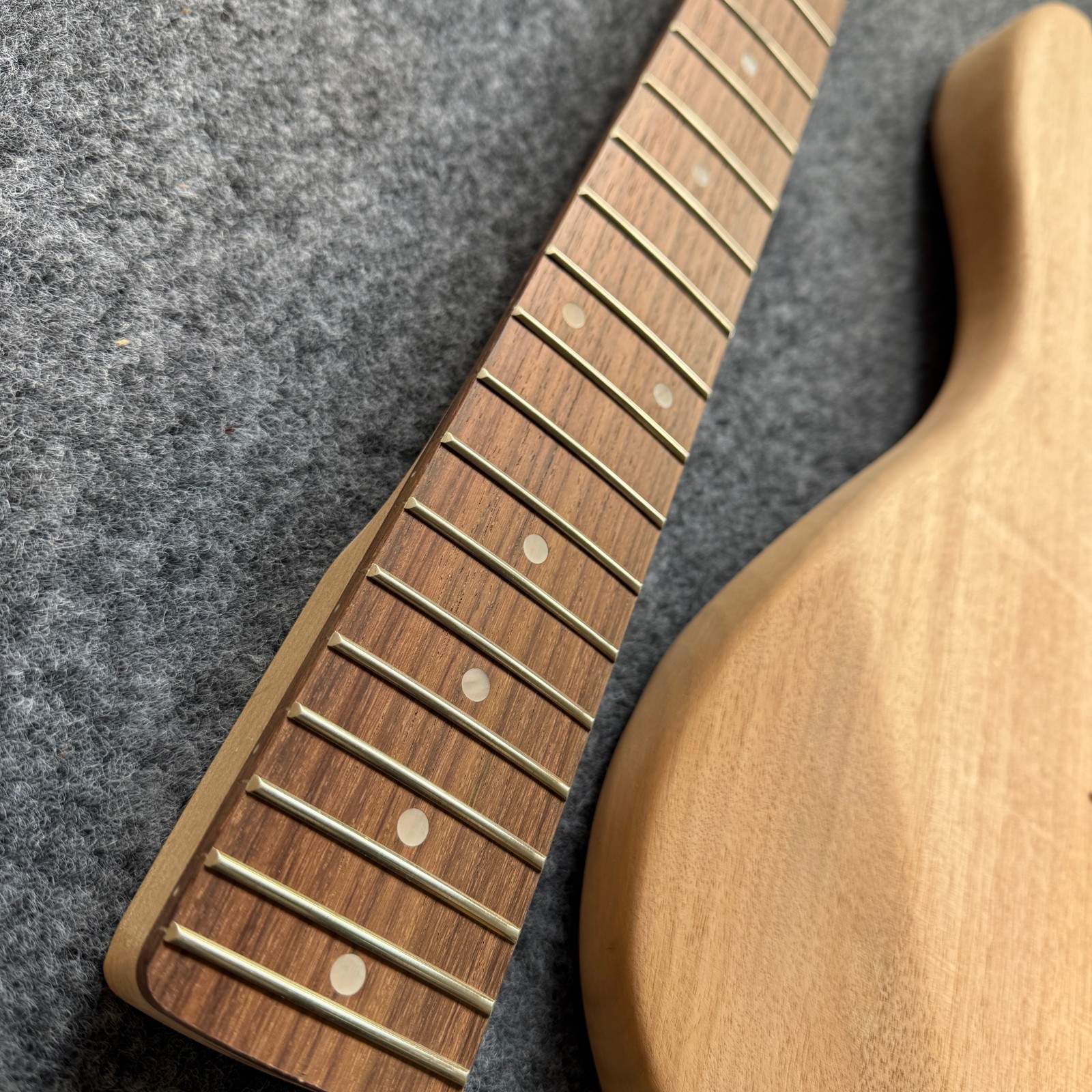 Original Wood Color ST Electric Guitar Components with Accessories Fixed Bridge