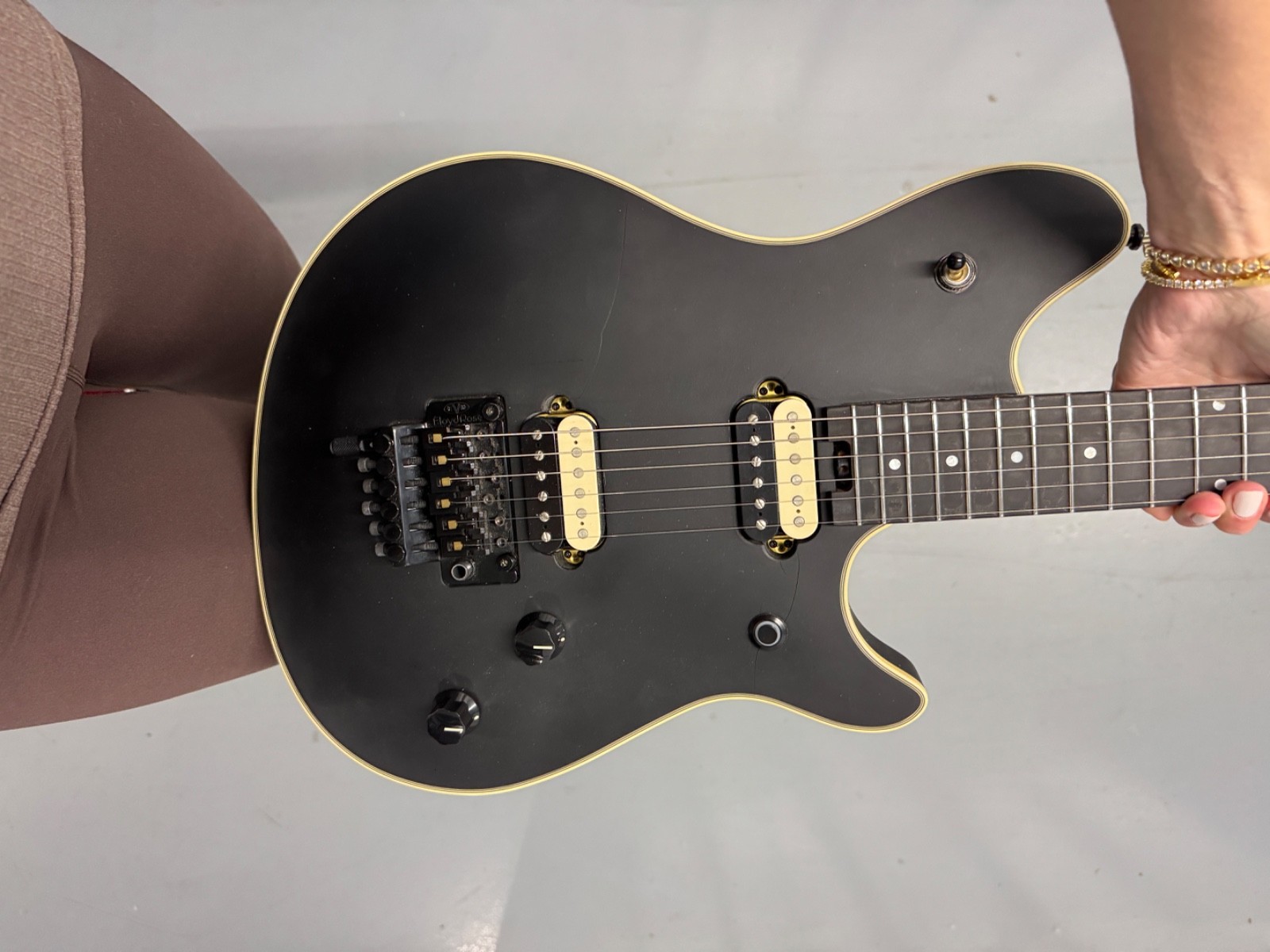 EVH Wolfgang USA Signature Black Stealth Satin / Ebony (Three Finish Cracks)