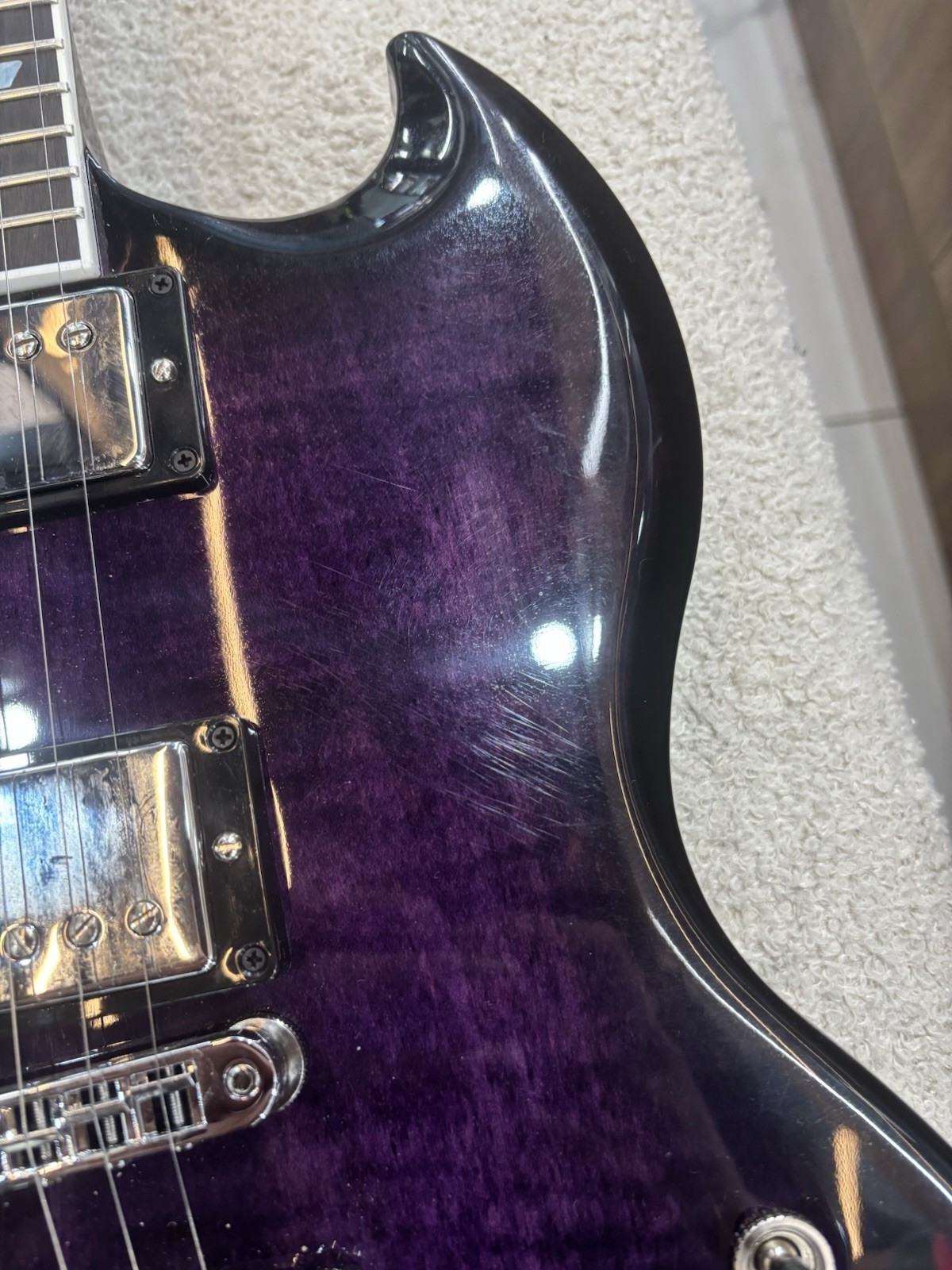 Gibson SG Modern Dark Purple Burst Electric Guitar USA w/ Gator Transit Gig Bag