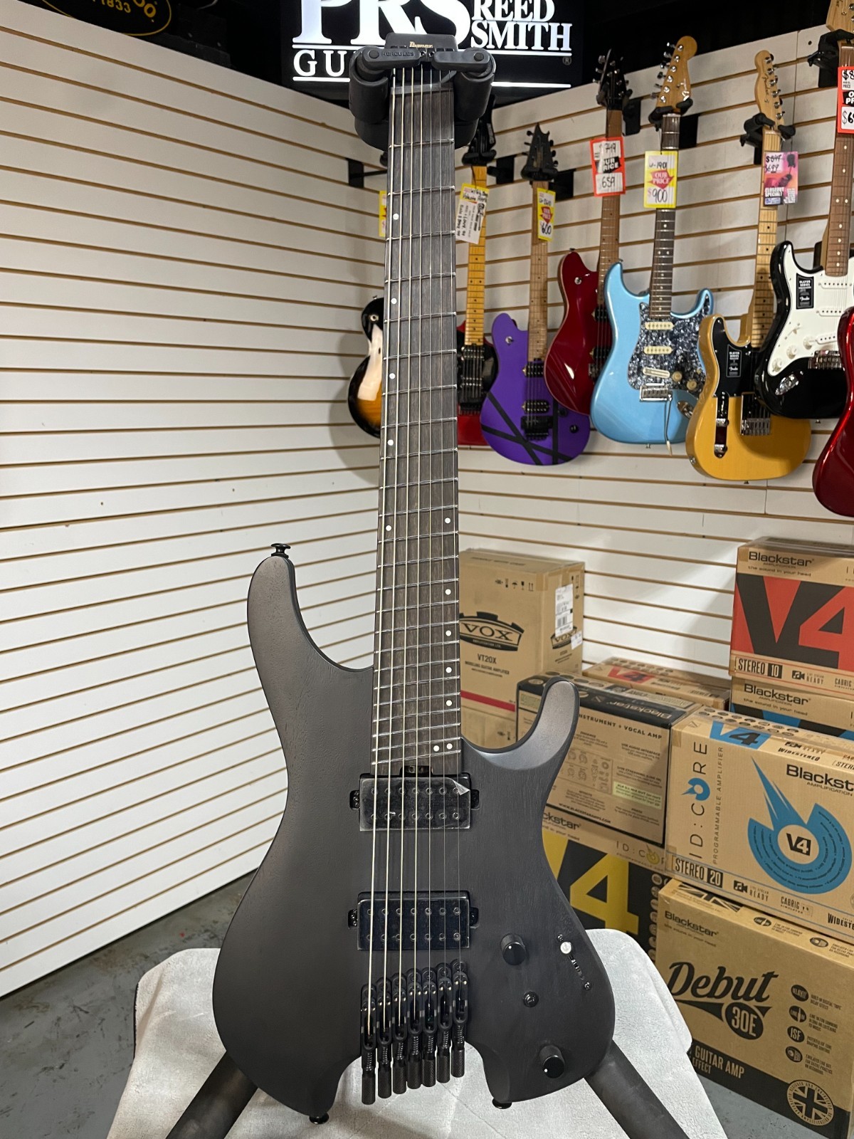 Ibanez QX527PB 7-string Electric Guitar -Weathered Black + Free Plek+Setup #938