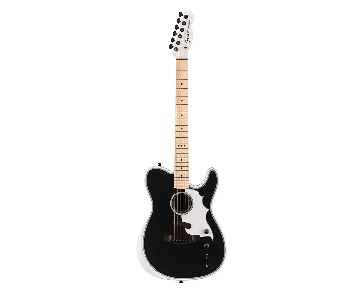 Used Fender Jack White Triplesonic Acoustasonic Tele – Satin Arctic White/Black