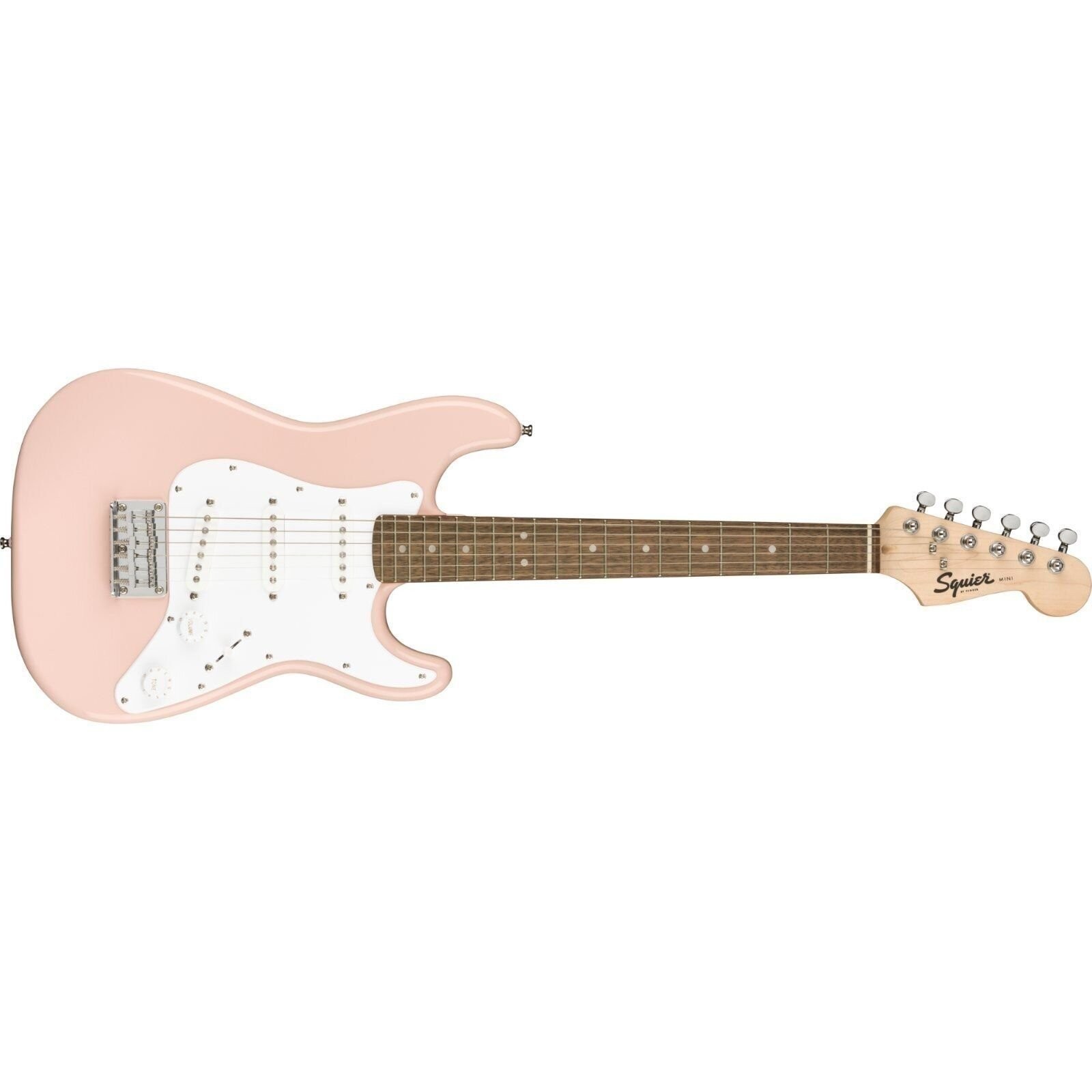Squier 0370121556 Mini Stratocaster Electric Guitar, Shell Pink