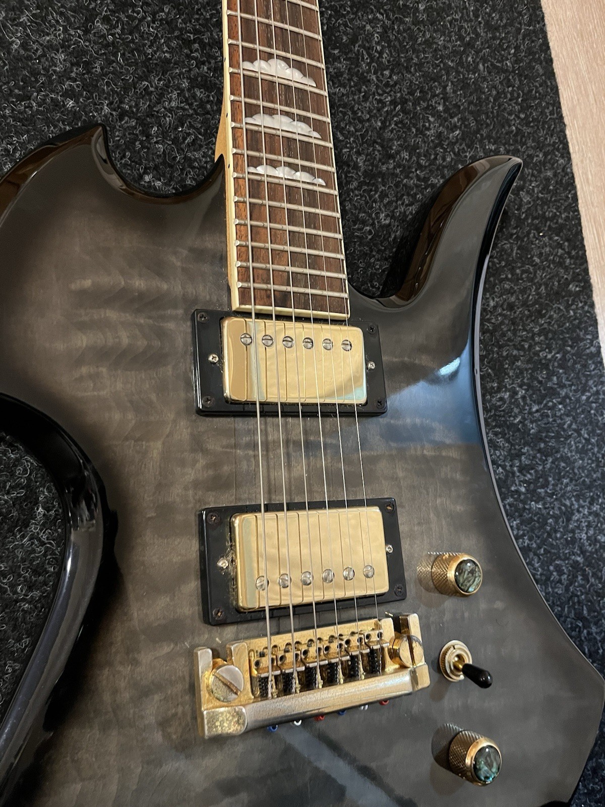 2011 B.C. Rich Mockingbird – Transparent Black MIK Electric Guitar