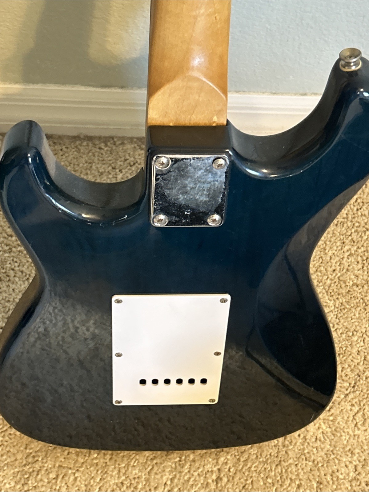 Jay Turser Electric Guitar Blue Strat Style Six String Instrument