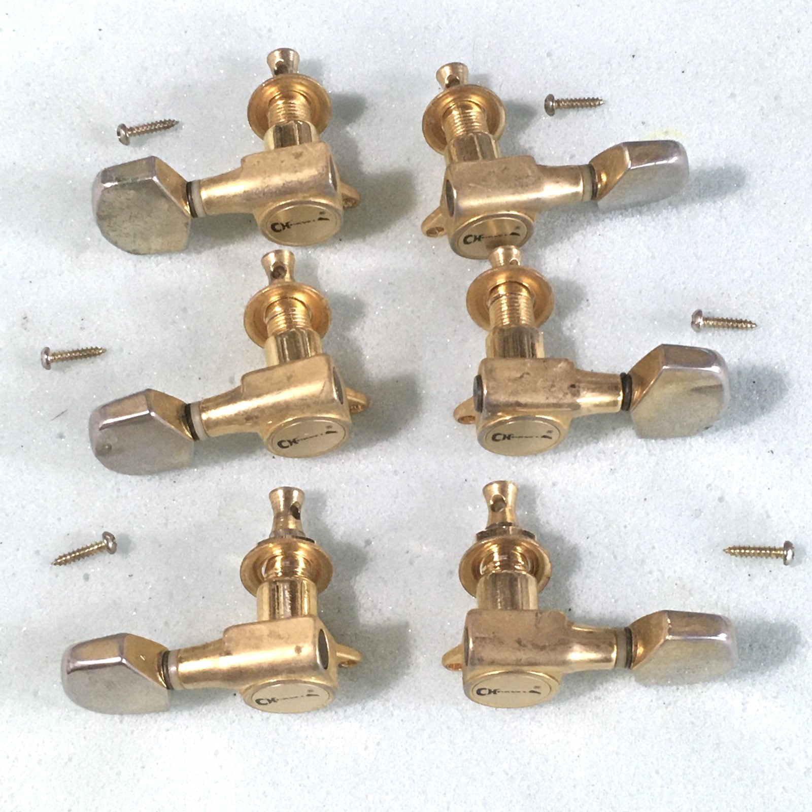 Vintage Charvel Korea Electric Bolt On Guitar Tuners 3×3 Natural Aged Gold RARE!