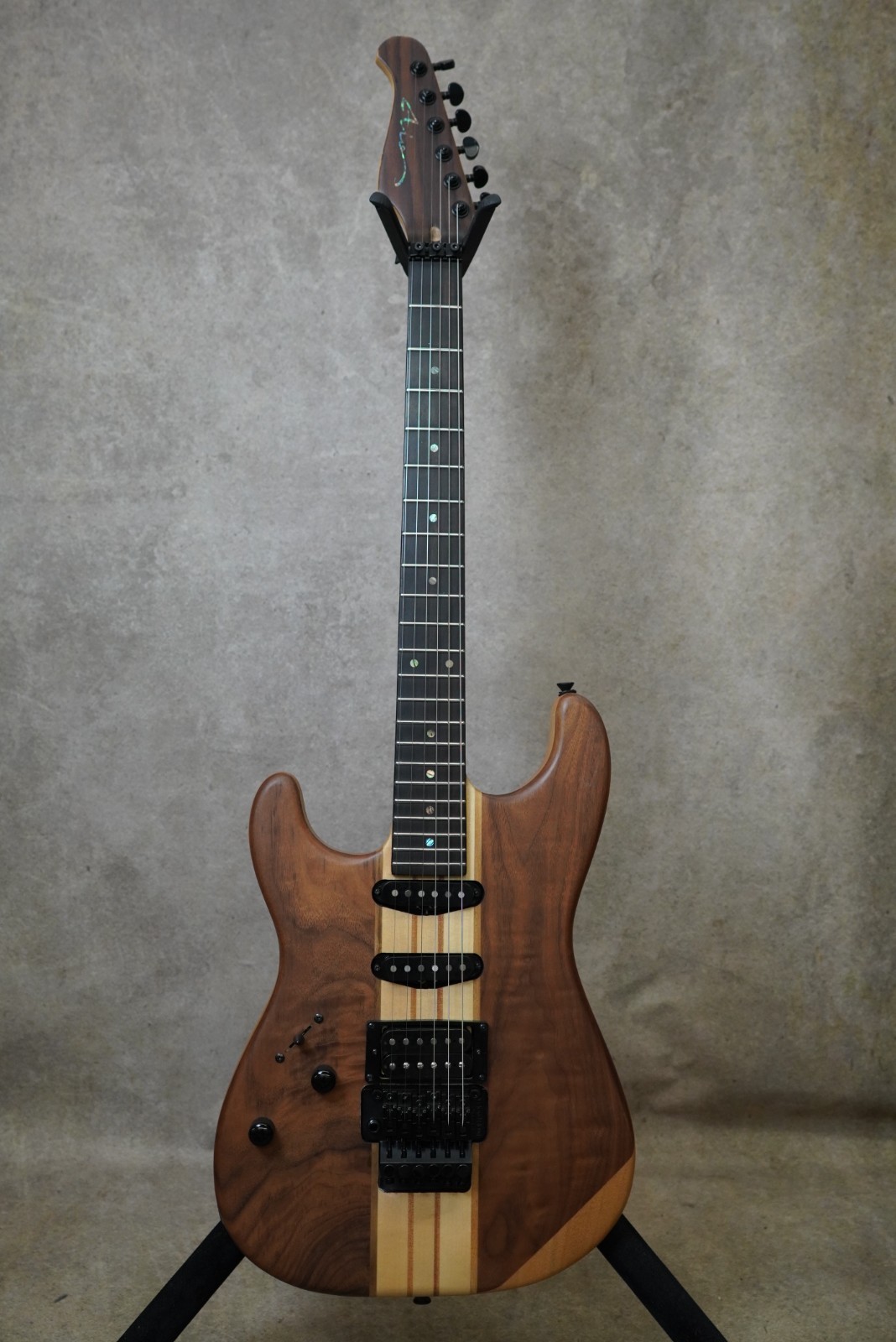 AIO Wolf S1 Floyd Rose Left-Handed Electric Guitar – Dark Walnut GS-078