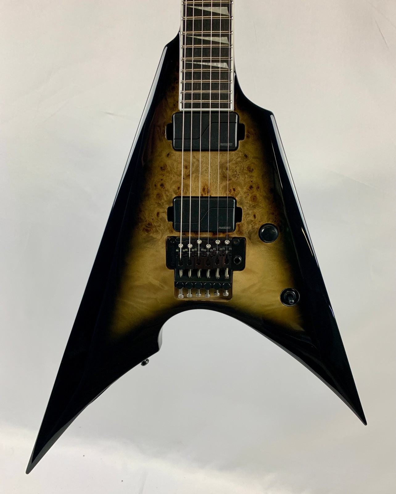 ESP E-II Arrow NT Burl Maple BM Nebula Black Burst Electric Guitar +Case B-Stock