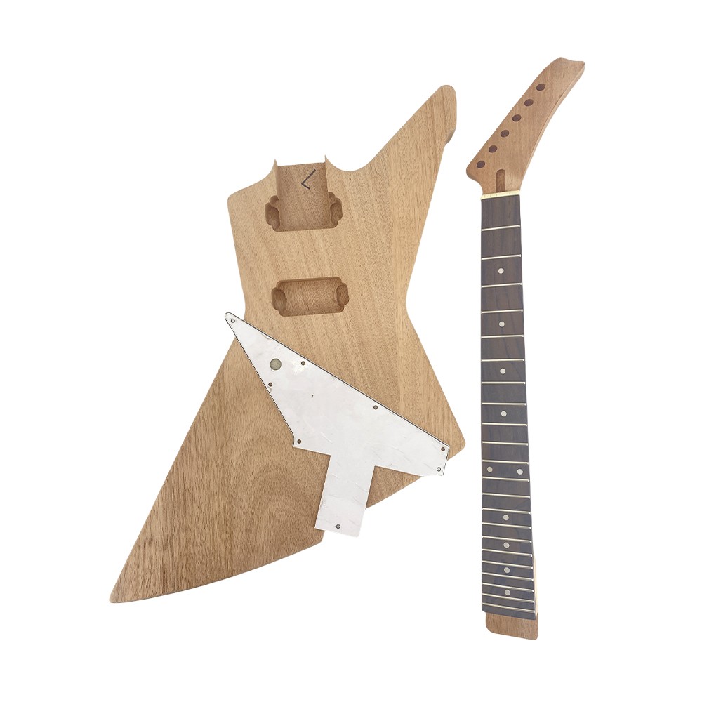 Electric Guitar Kit 22 Fret 24.75 Inch Rosewood Fretboard with Pickguard
