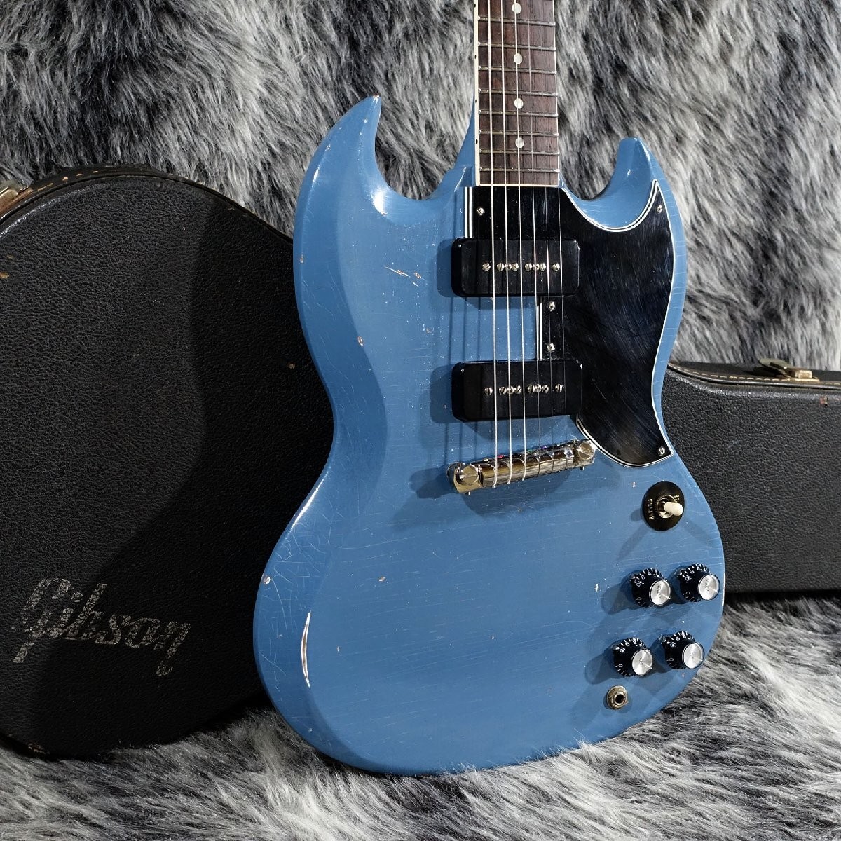 Electric Guitar Gibson SG Special 1961 Refinish Pelham Blue with Hard Case
