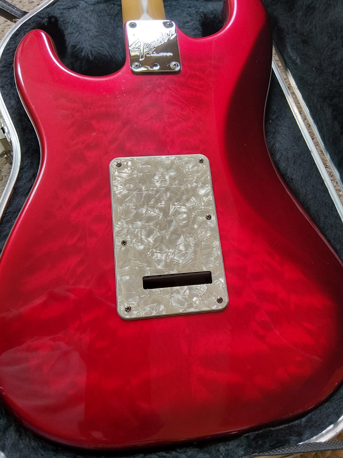 1997 Fender Stratocaster Ultra Crimson Quilted Maple Lace Sensors Schallers