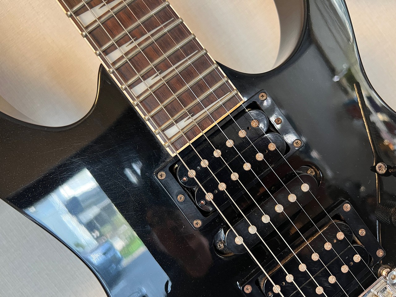 Ibanez GIO GRG-170DX Electric Guitar HSH Pickup Synchro Trem, Soft Case, Used