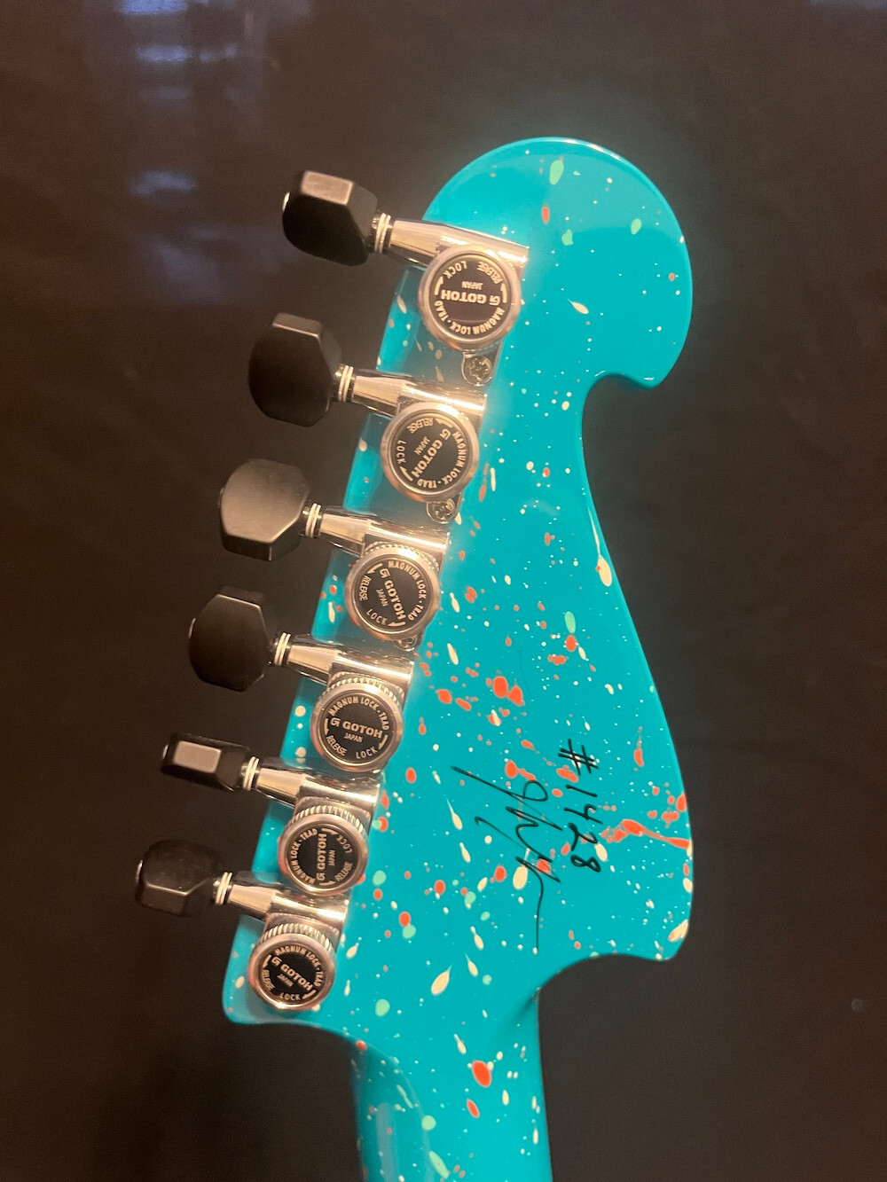 2023 Knaggs Guitars Severn Trembuck Reverse Headstock Miami Blue Splatter W/OHSC