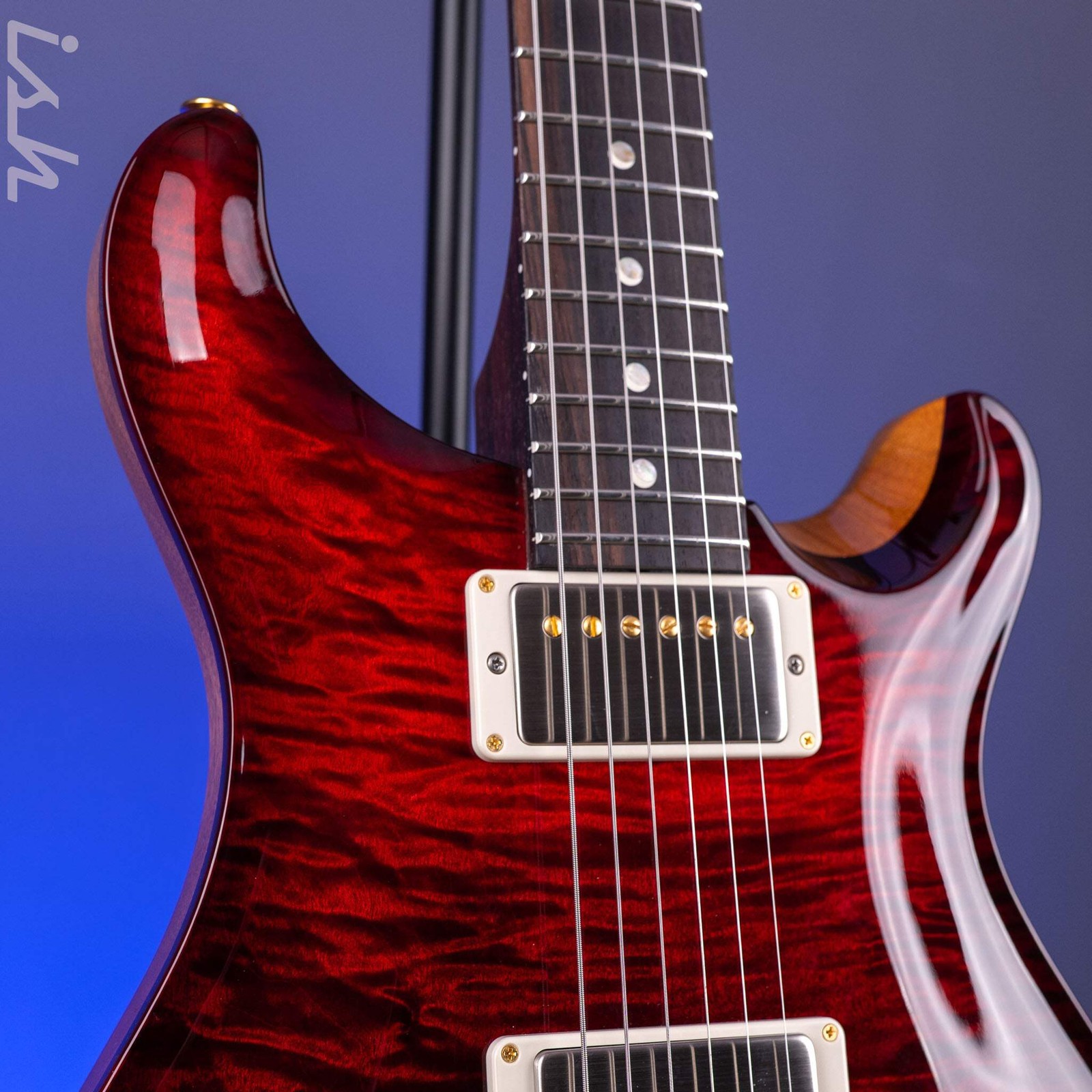 PRS DGT 10-Top Fire Red Fade Custom Color Solid Rosewood Neck