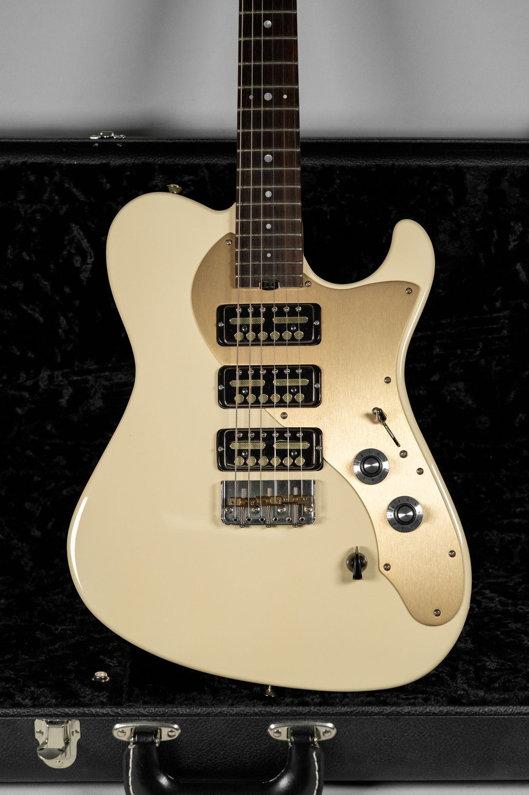 2015 Asher Guitars GT-3 Antique White Lollar Gold Foils w/OHSC