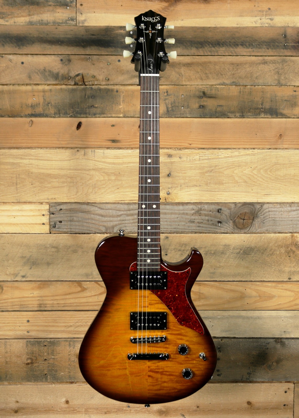 Knaggs Kenai J Maple Top H2 Electric Guitar Tobacco Burst w/ Case