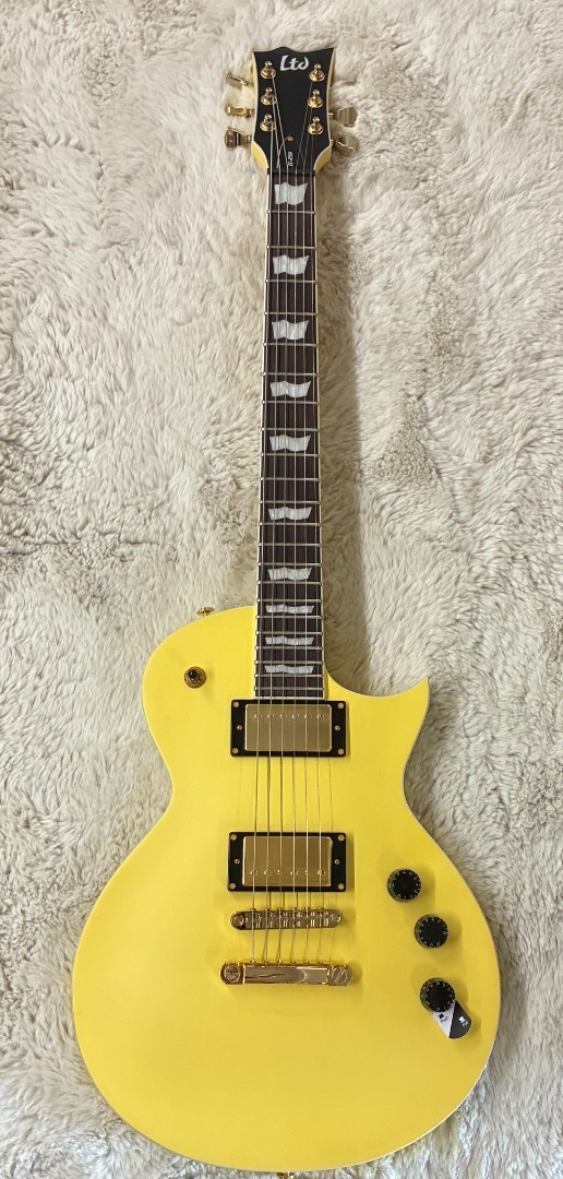 LTD by ESP Model EC-256 Vintage Gold Satin Finish Single Cutaway Electric Guitar