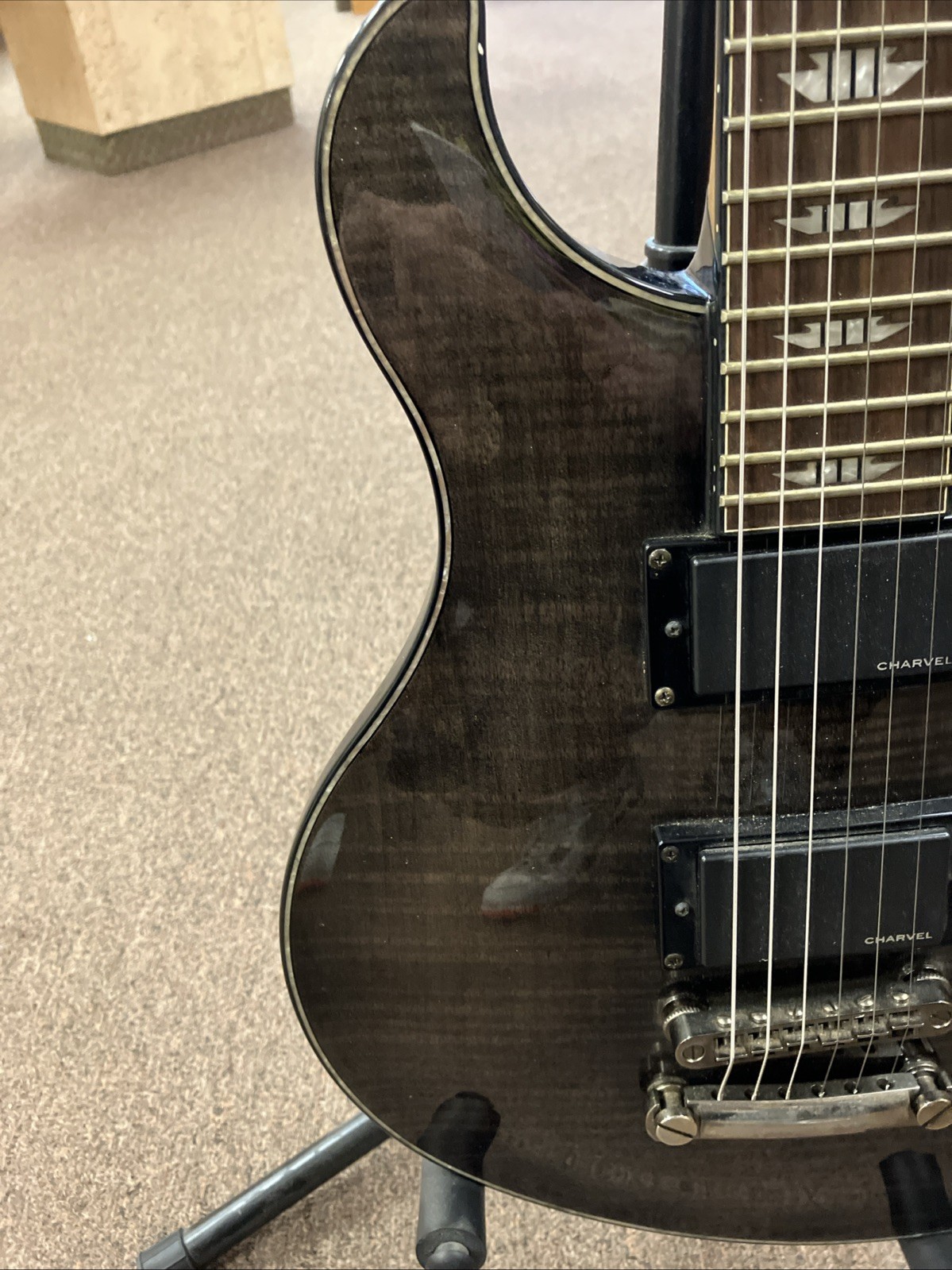 Charvel Desolation DC-2 ST Electric Guitar – Transparent Black NICE