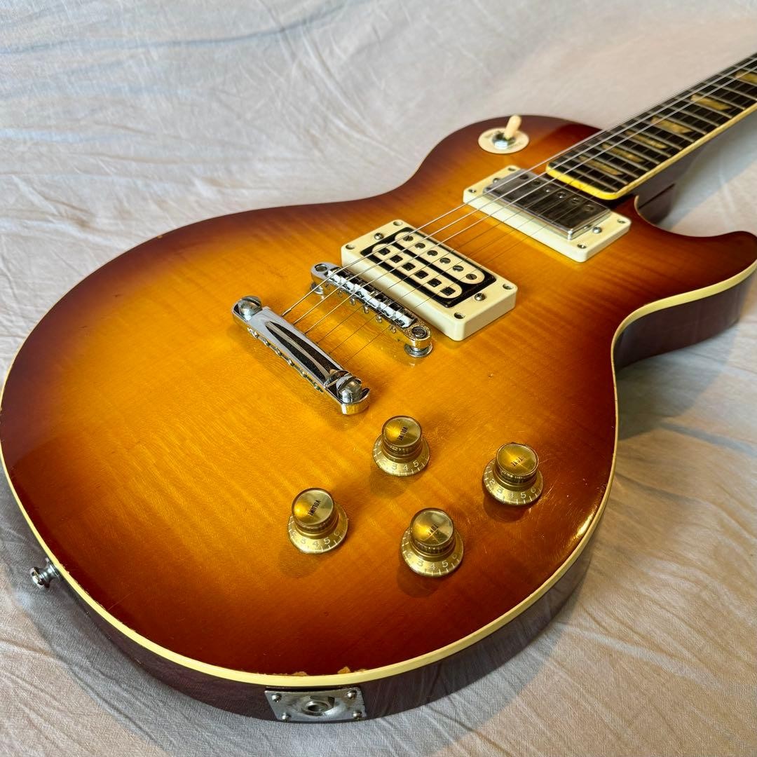 Greco EG-420Y Les Paul Flame Top Vintage Electric Guitar Hard Case MIJ Japan