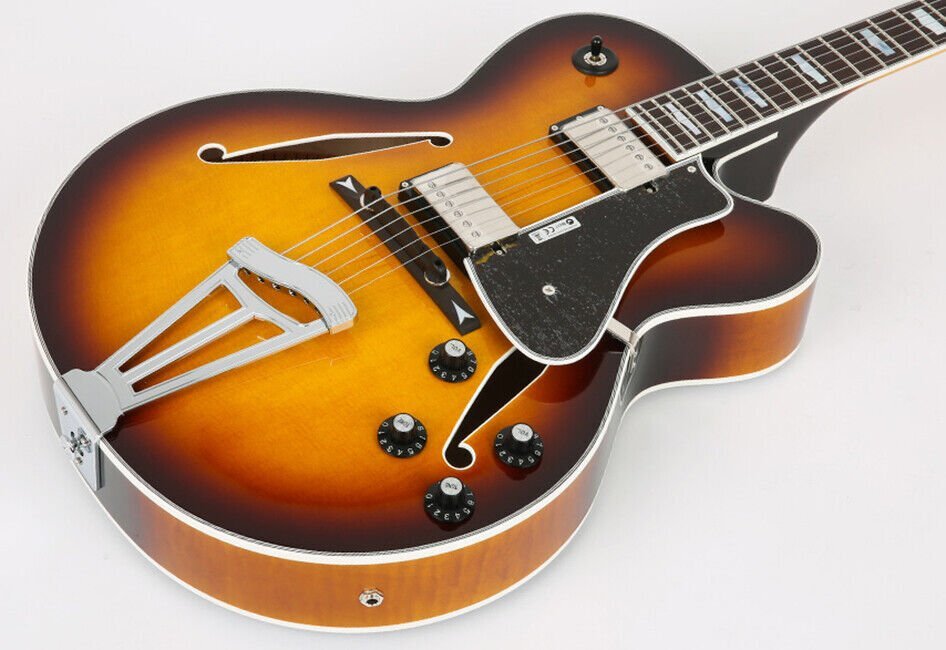 Fujigen Masterfield Archtop Hollow Body Electric Guitar MFA-HH Sunburst