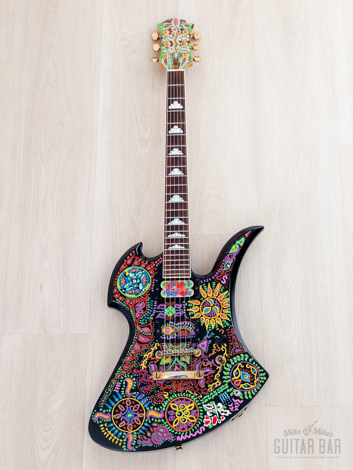 2000s Fernandes Mockingbird Hide Signature MG-120X, Graphic on Black, Japan