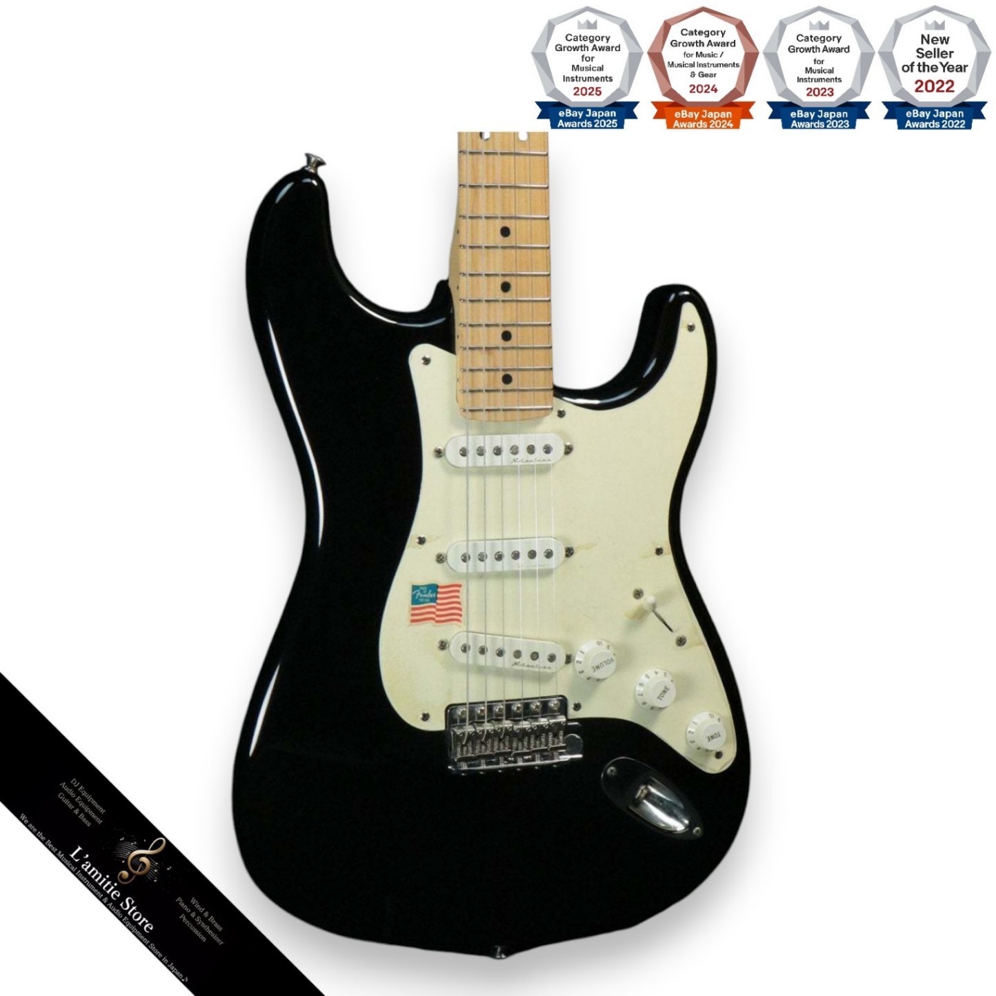 Fender Eric Clapton Stratocaster MN Blackie Electric Guitar