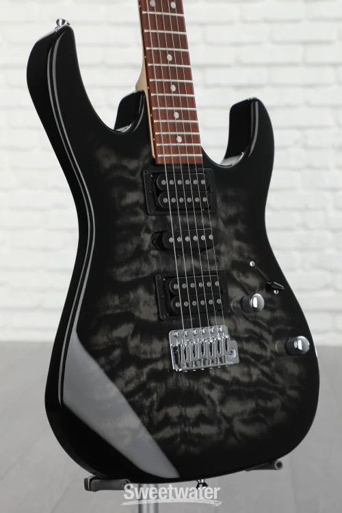 Ibanez Gio GRX70QA – Transparent Black Sunburst