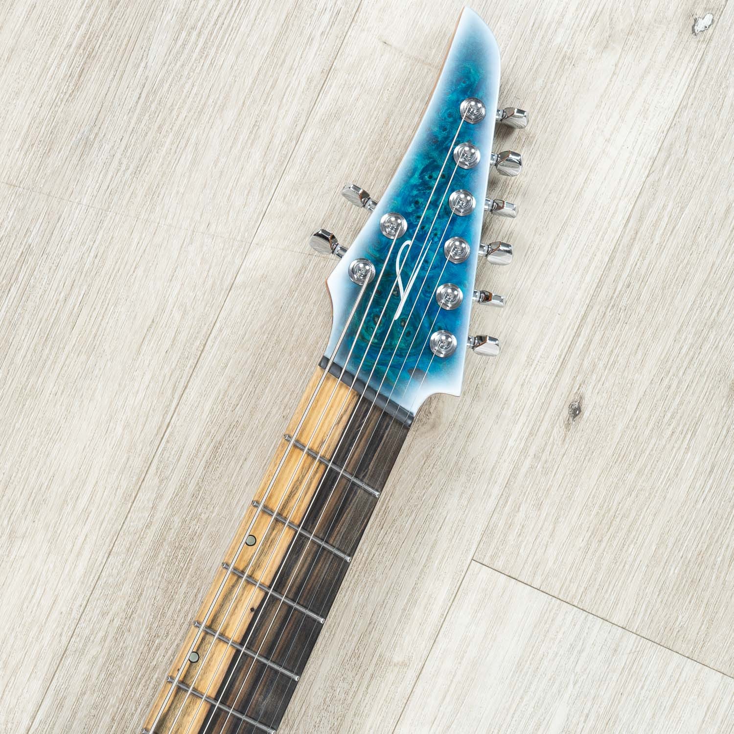 Legator N8FOD Ninja Overdrive Multi-Scale 8-String Guitar, Arctic Blue