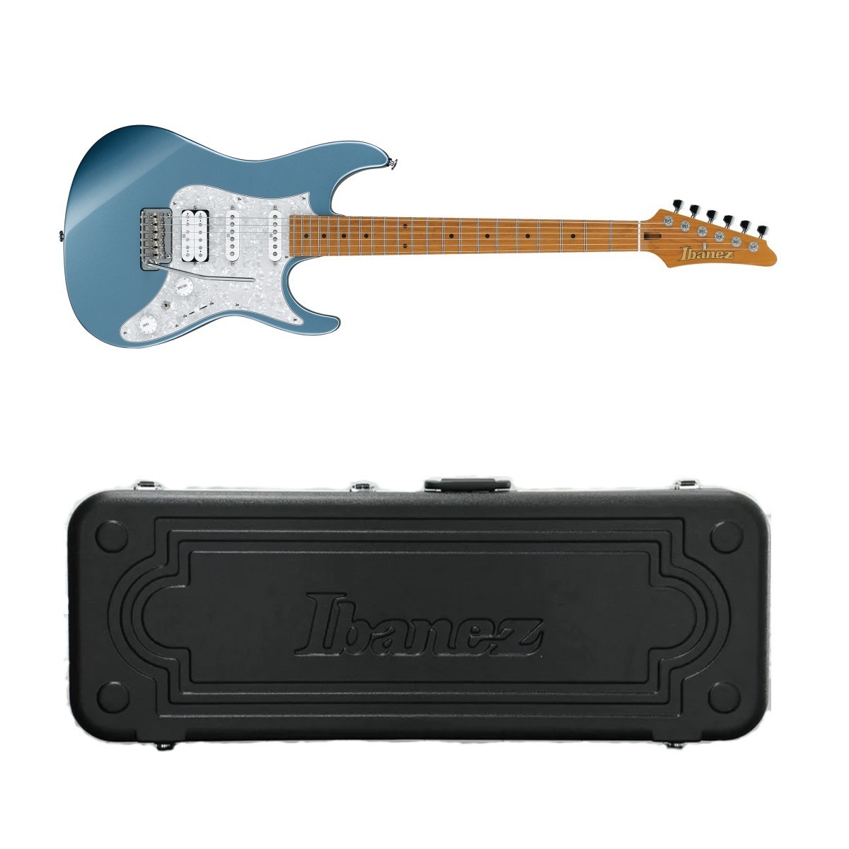 Ibanez AZ2204 Prestige Ice Blue Metallic Electric Guitar + Case New