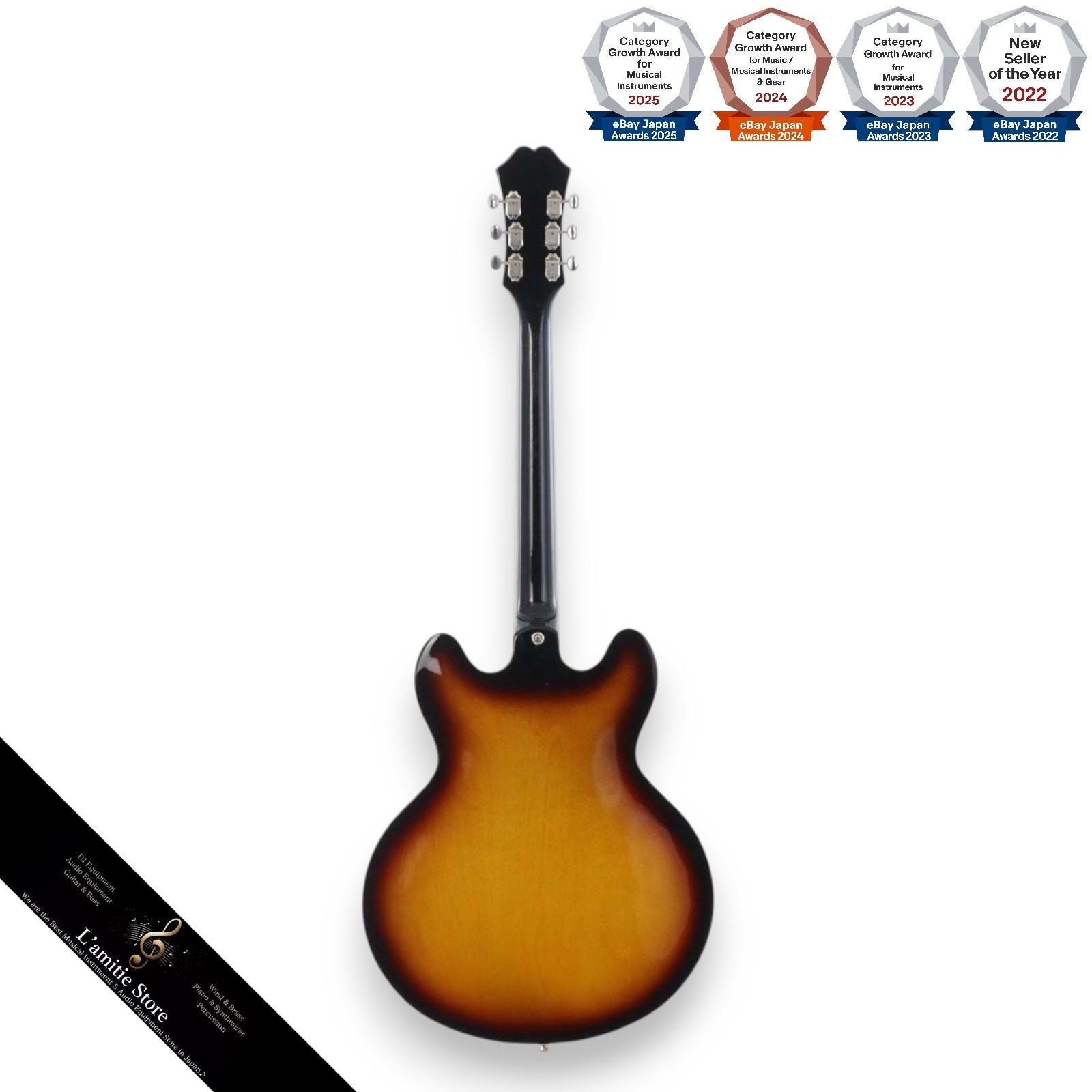 Epiphone CASINO Vintage Sunburst SemiHollow P90 Guitar