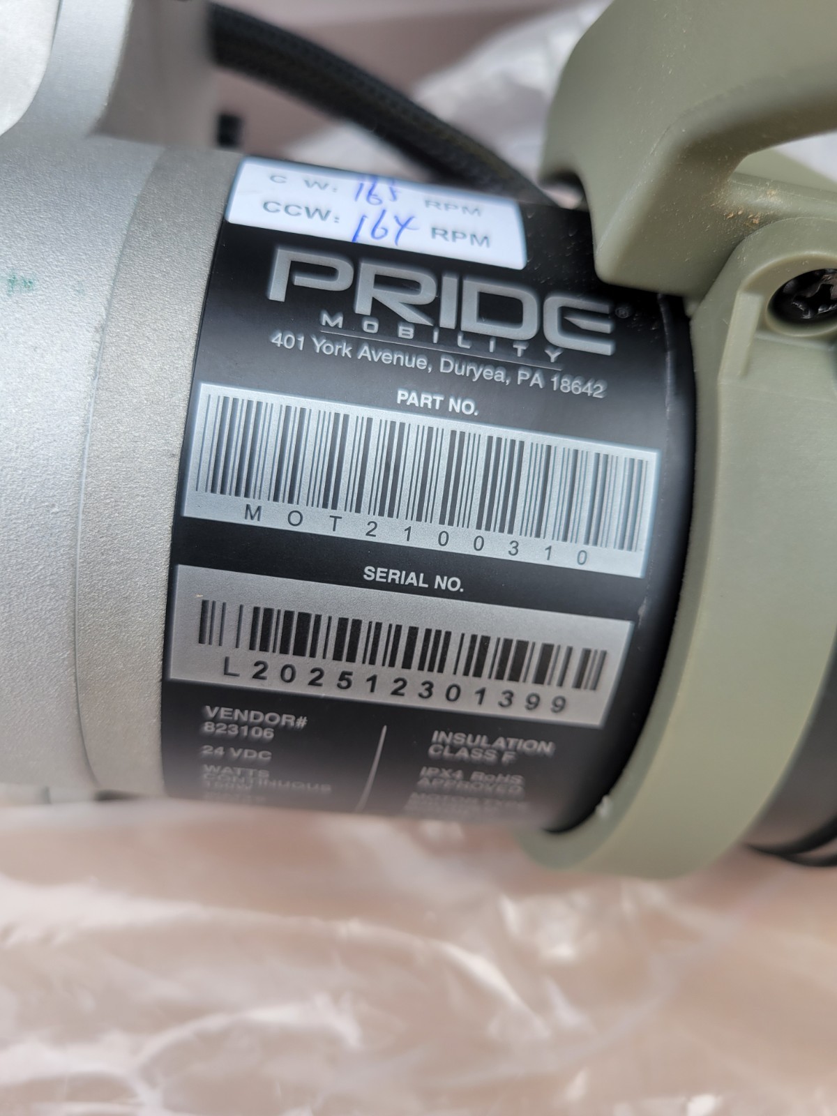 NEW Pride Jazzy EVO 613 Motor MOT2100310