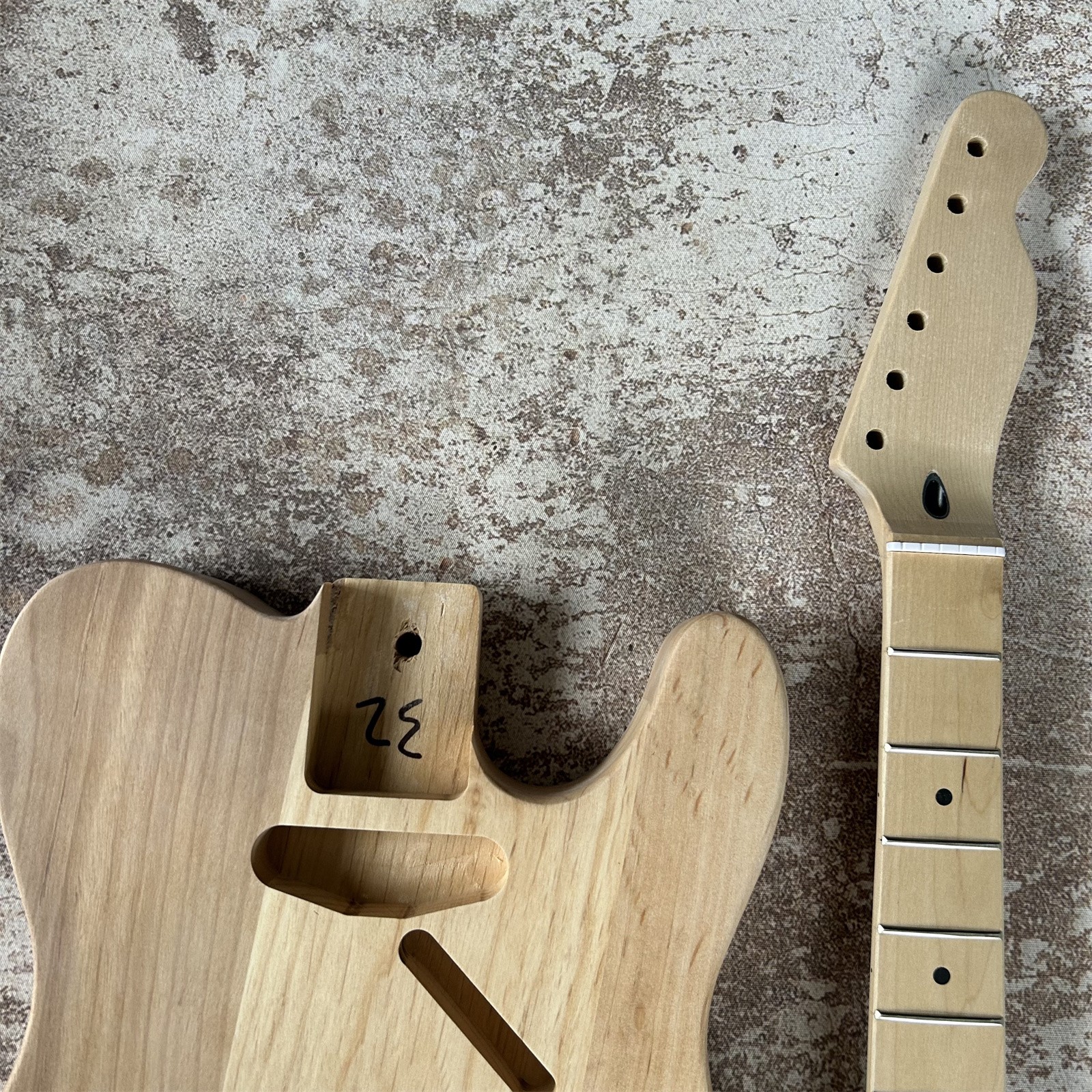 Semi Finished TL Electric Guitar Alder Body Maple Neck Only sold to USA