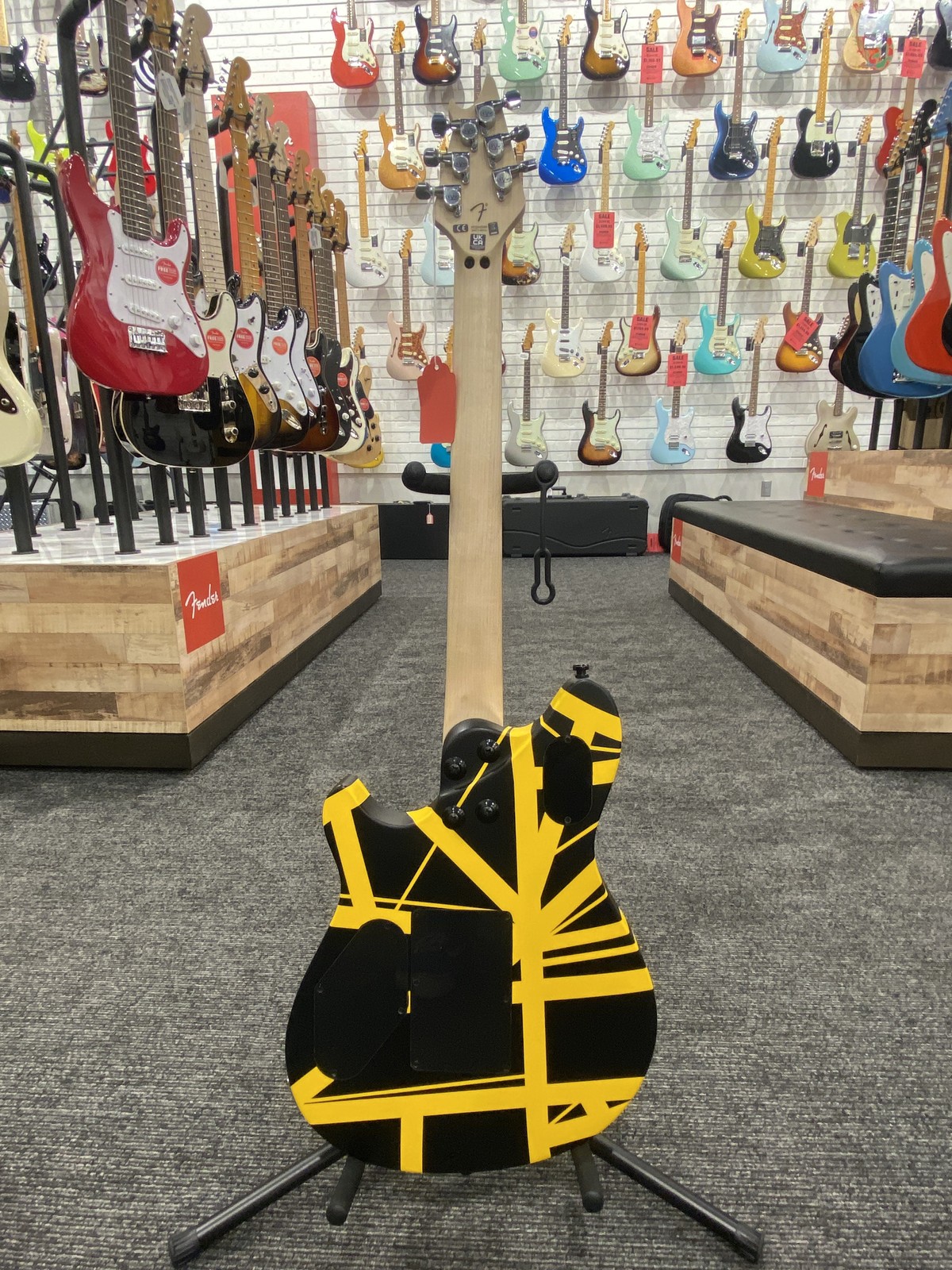 Excellent EVH Wolfgang Special Striped Electric Guitar, Ebony Fingerboard, Black