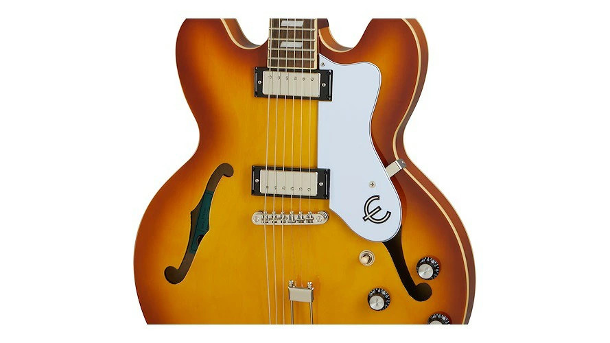 Epiphone Riviera Royal Tan electric guitar semi-acoustic sunburst with gig bag