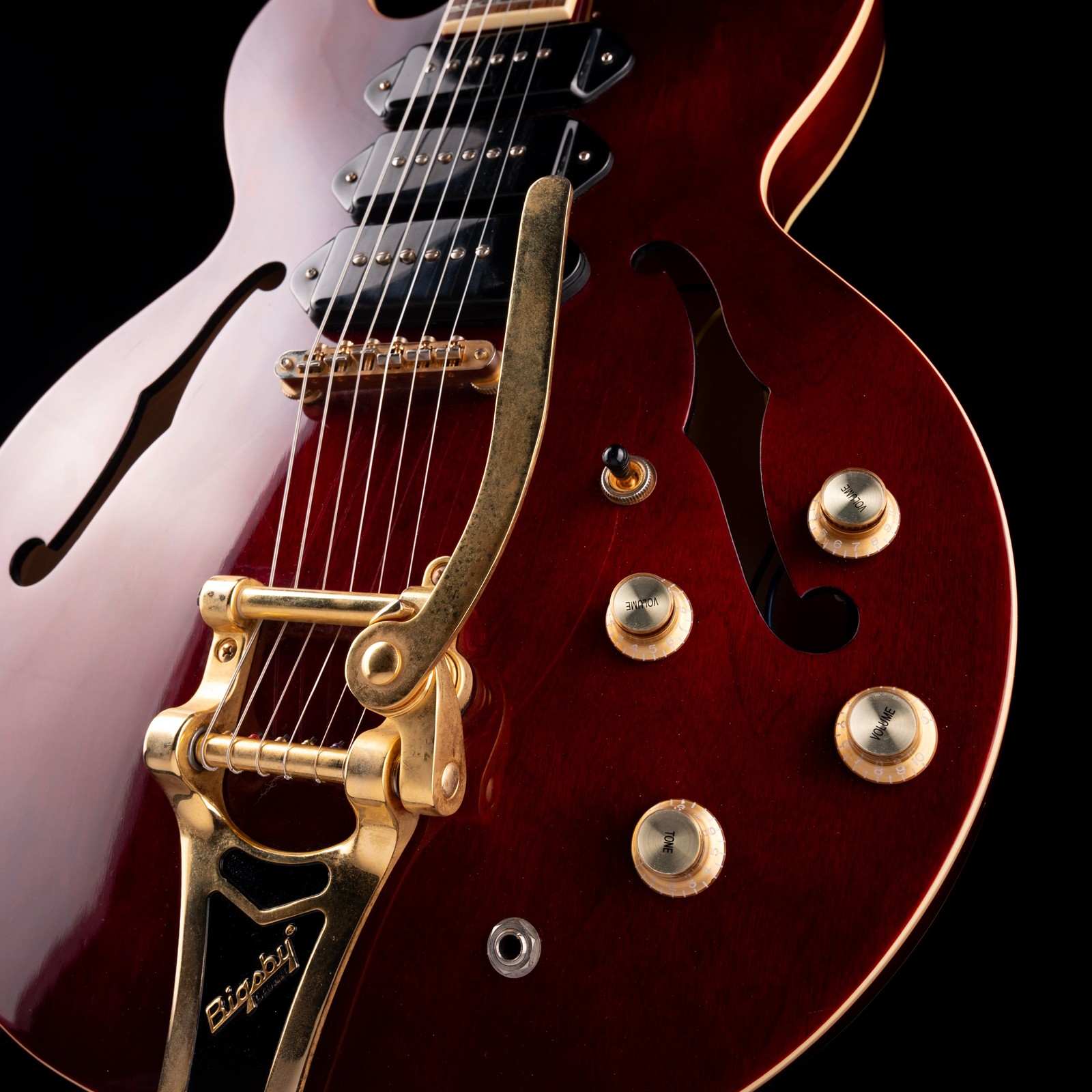 Pre-Owned 2009 Epiphone Riviera P93 WR Wine Red With OHSC
