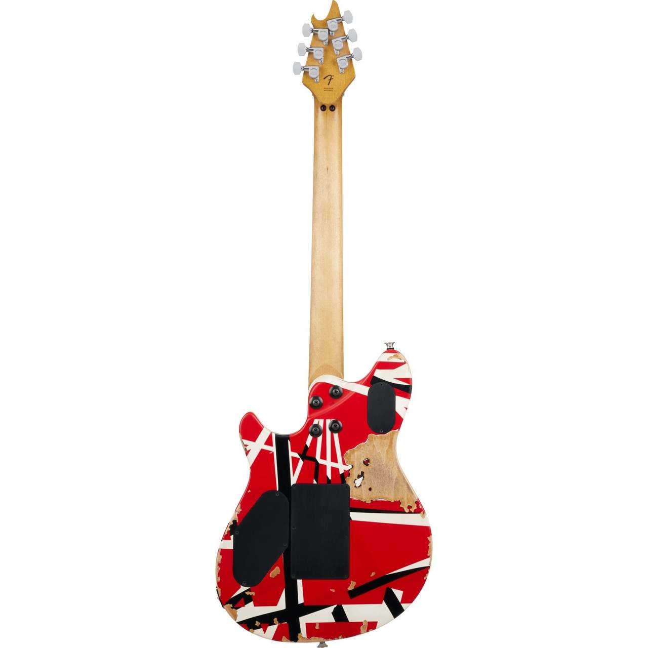 EVH Limited Edition Wolfgang Special Striped Series Ebony FB Red Black and White