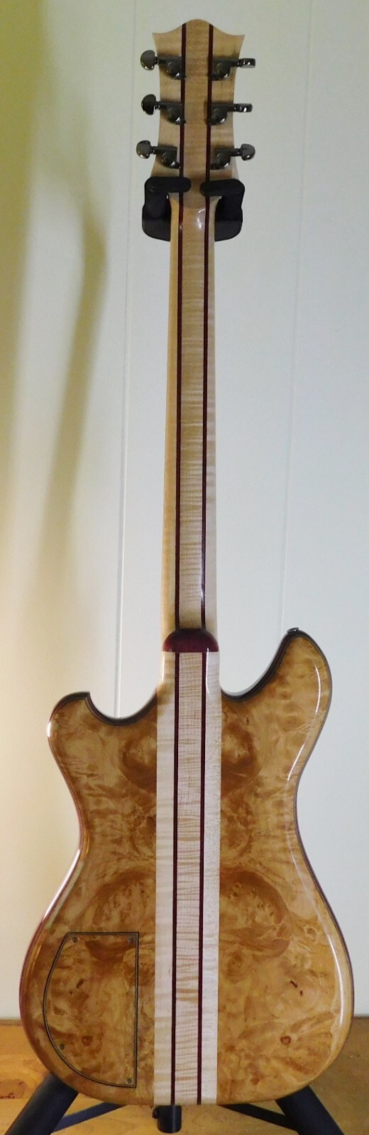 Bil Mitchell Tribute 2 Electric Guitar Maple Burl/Purpleheart !
