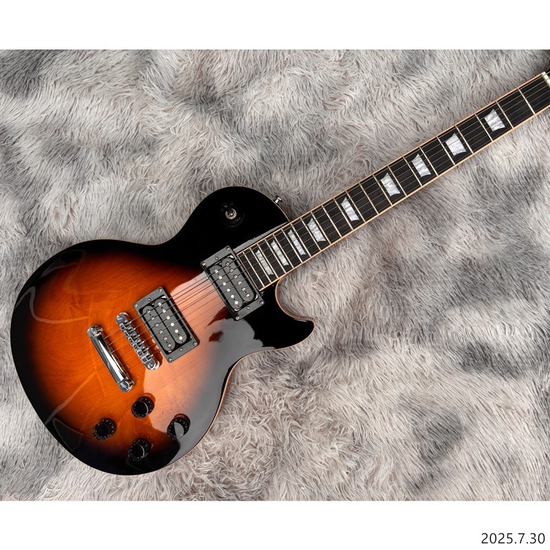 Electric guitar Tobacco black edge burst solid plain maple board top No pickgua