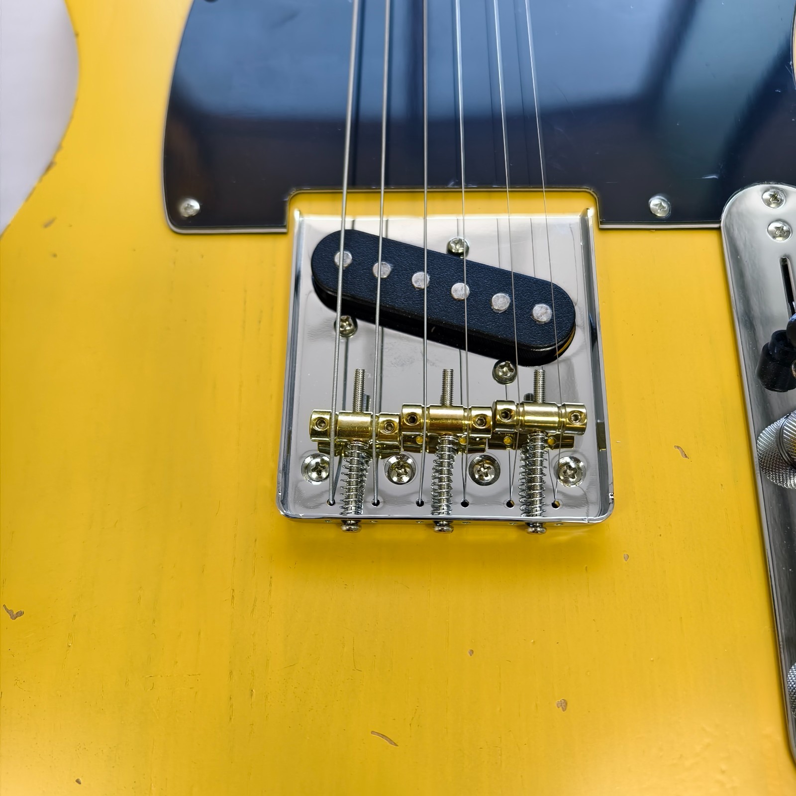 US Ship Fender Telecaster Style Electric Guitar – Butterscotch Blonde Finish