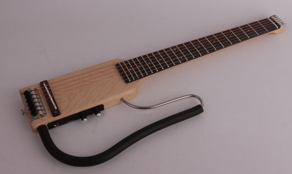Headless Full scale length Electric Acoustic Guitar Silent Travel Portable F75NA