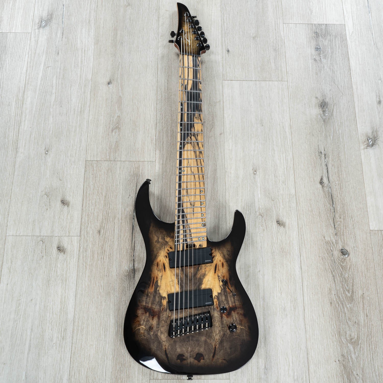Legator Ninja N8FOD 8-String Multi-Scale Guitar, Palemoon Ebony, Jupiter