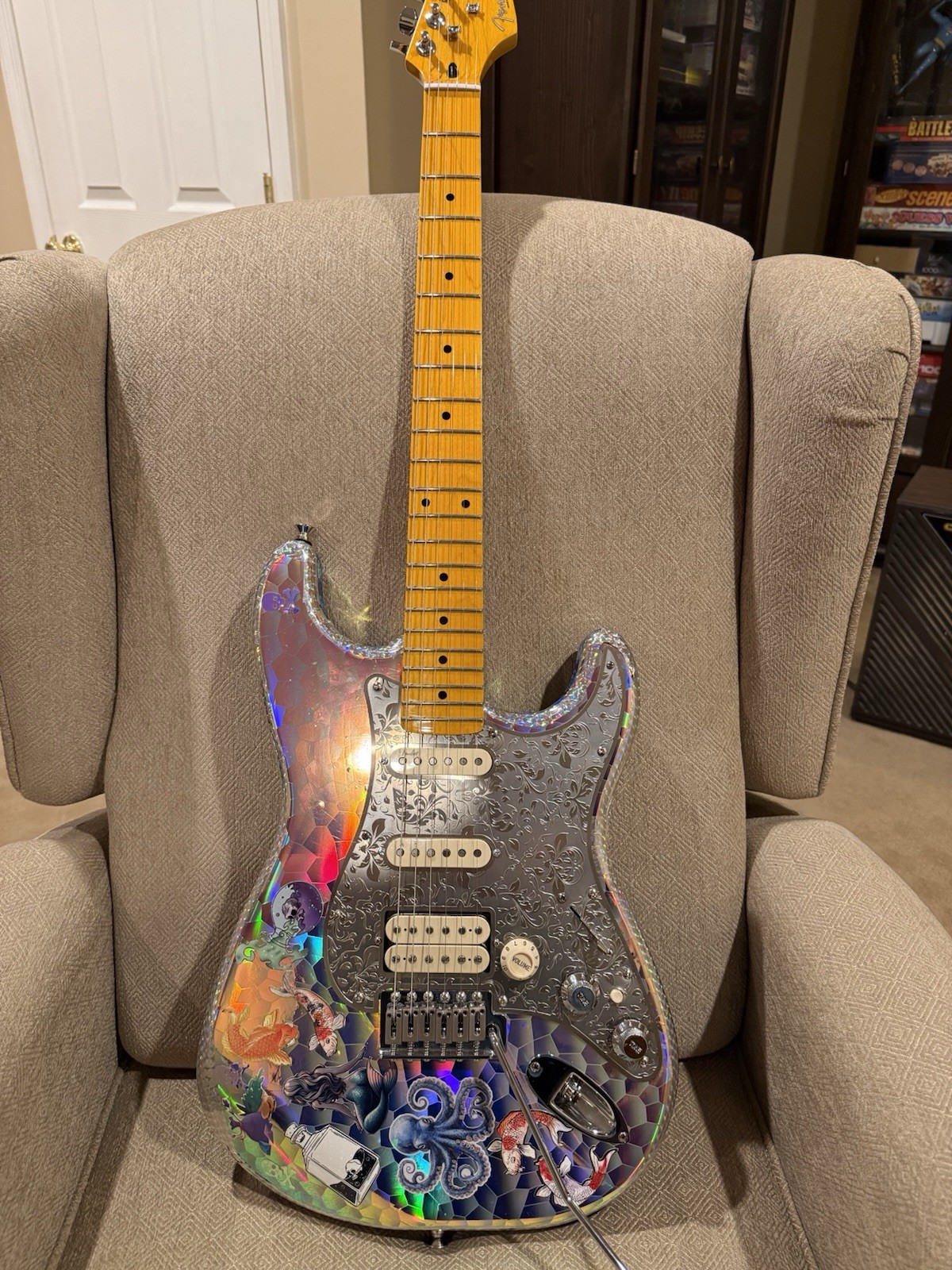 Stratocaster Electric Guitar W/Fender S-1 Switch, Locking Tuners And Gig Bag