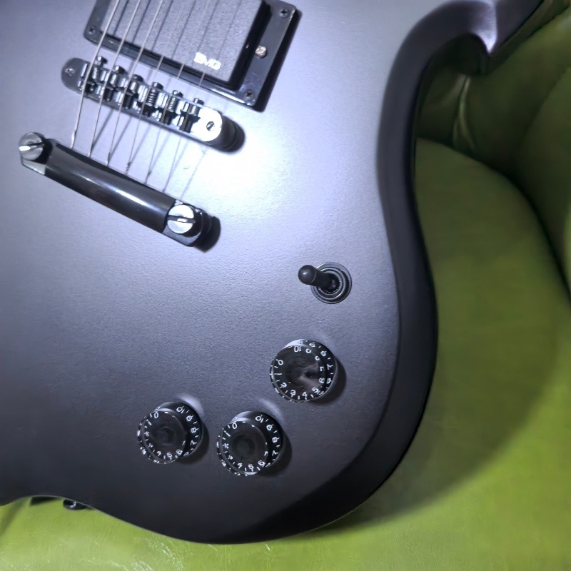 Audio Viking matte black electric guitar ABR bridge Abalone Inlay bone nut