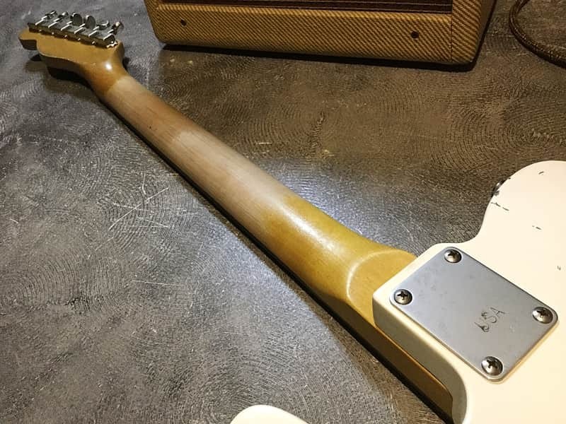 USA Relic Tele Style Electric Guitar Road Worn White by Nate’s Relic Guitars
