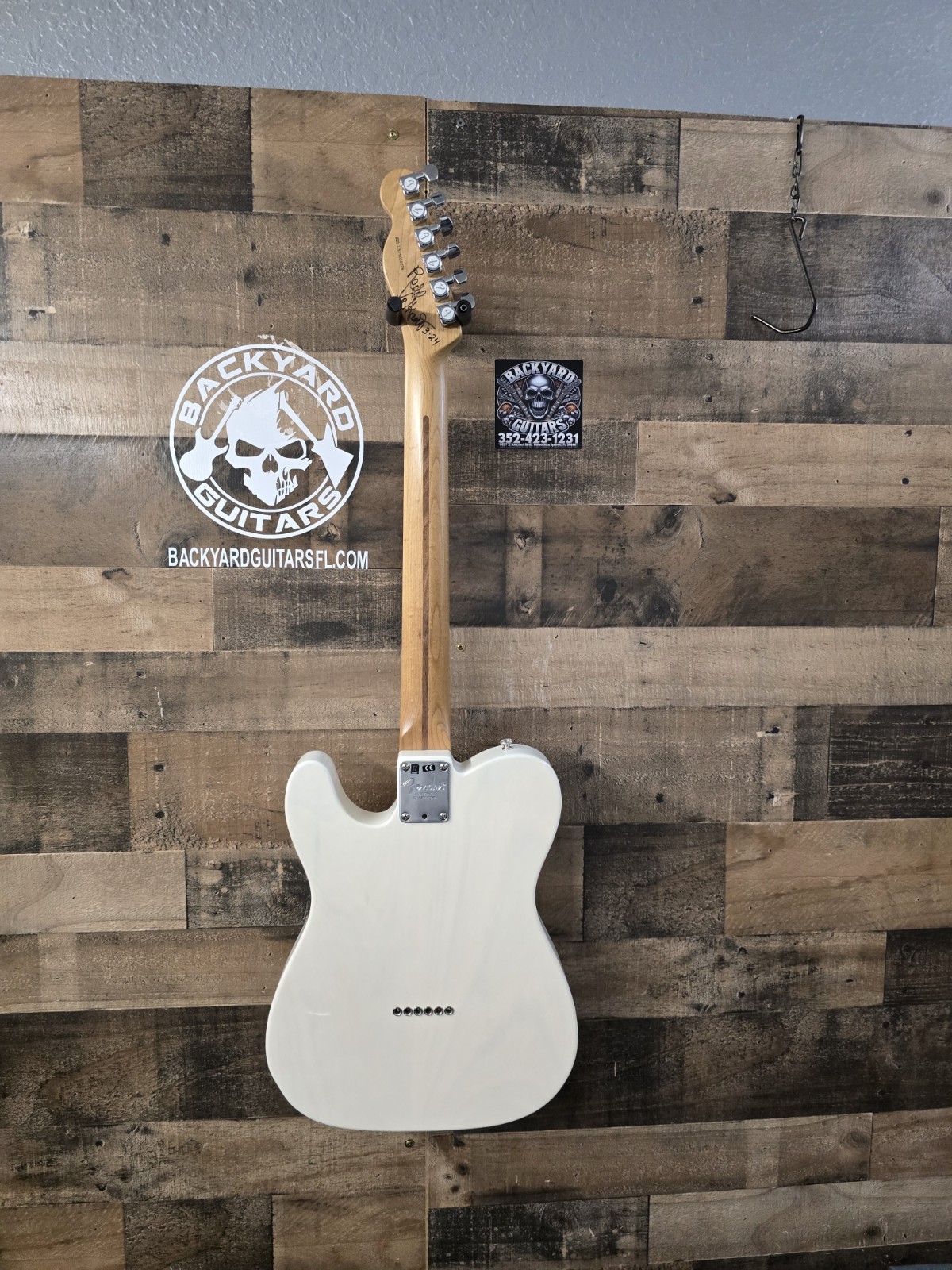 2019 Fender AmPro Telecaster White Blonde w/ HSC Signed By Redd Volkaert