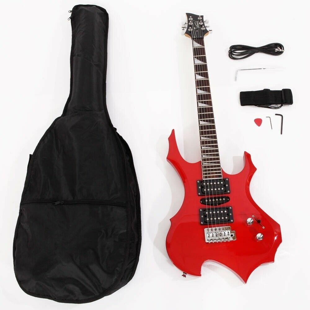 Glarry School Band Electric Guitar 6 String With Bag 20W AMP for Student