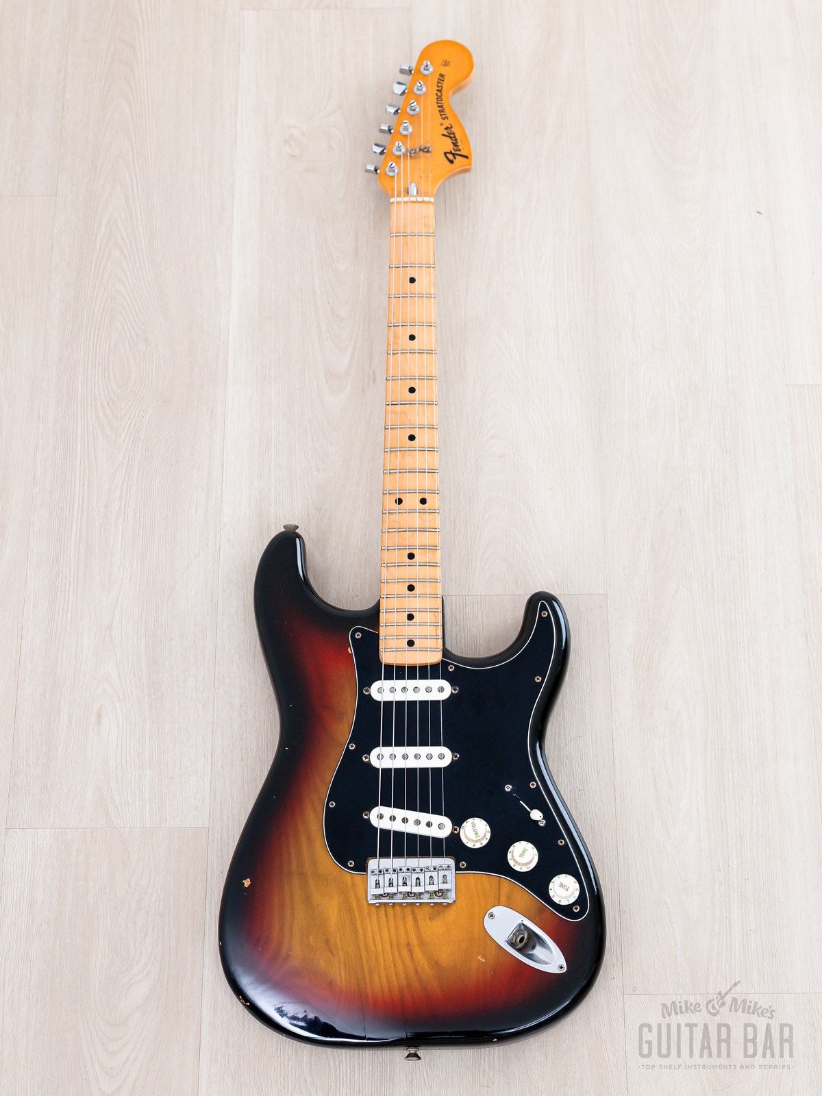 1976 Fender Stratocaster Hardtail Vintage Electric Guitar Sunburst w/ Case