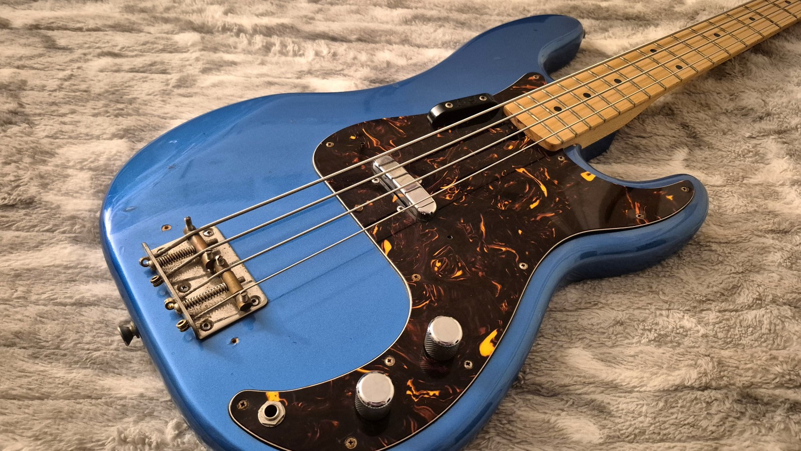 Maya Telecaster Bass – Vintage ’70s Japan – Lipstick Pickup – Blue – MIJ P-Bass